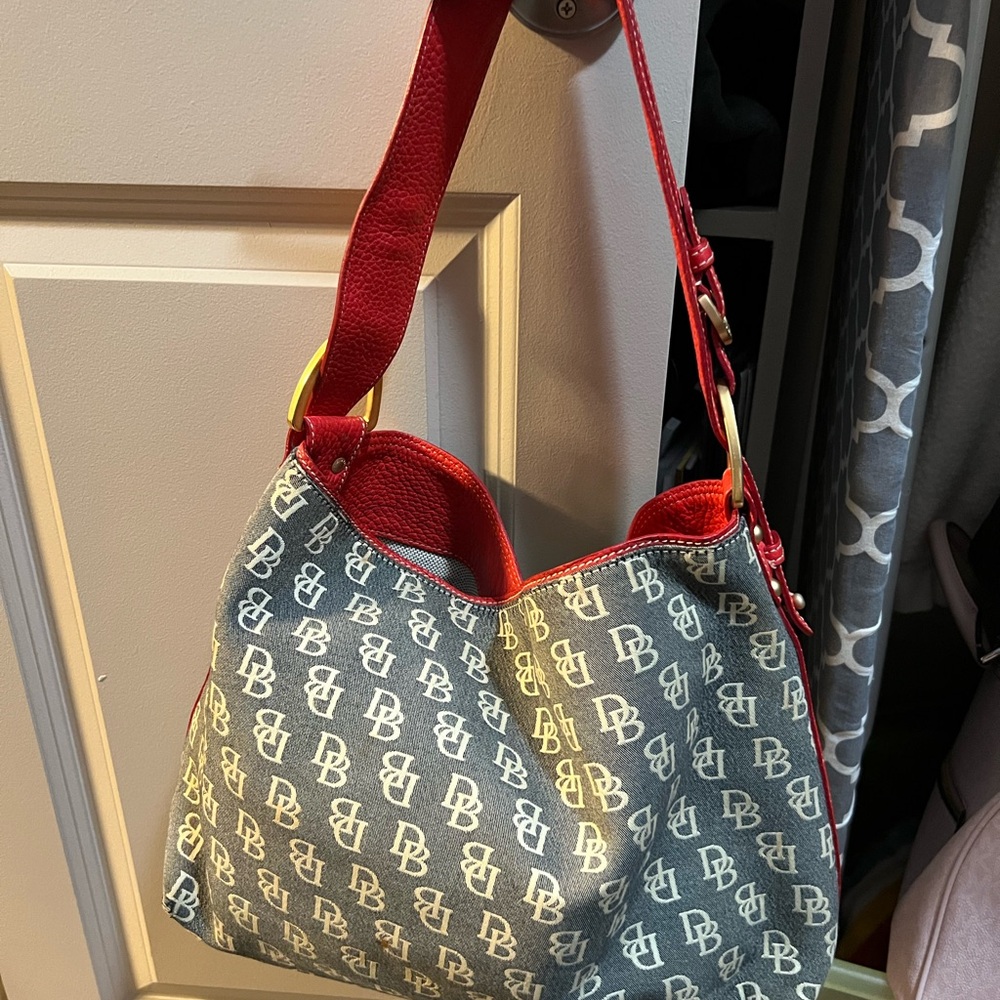 Dooney & Bourke Red and Gray Shoulder Bag
